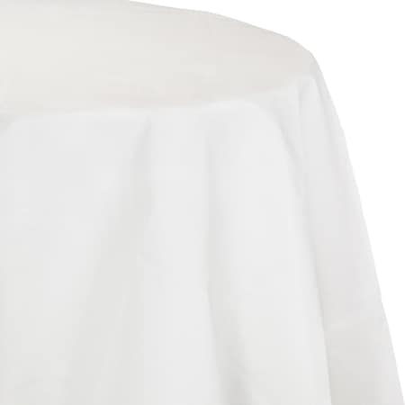 Touch Of Color White Octy Round Tablecloth, 82", 12PK 923272